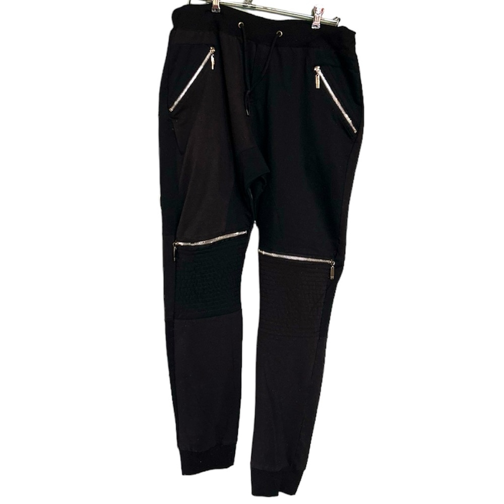 H&M Men’s Zipper Joggers Sweatpants | SZ L Black